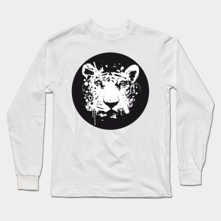 white graffiti tiger head Long Sleeve T-Shirt